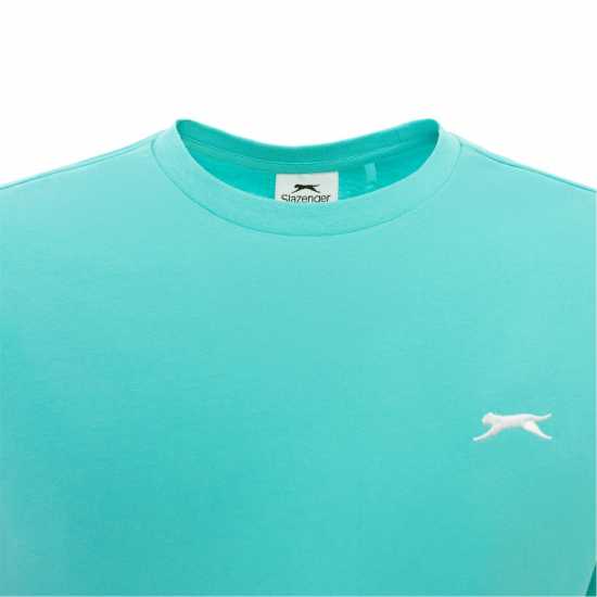 Slazenger Мъжка Риза Plain T-Shirt Mens Синьо-зелено Мъжки ризи