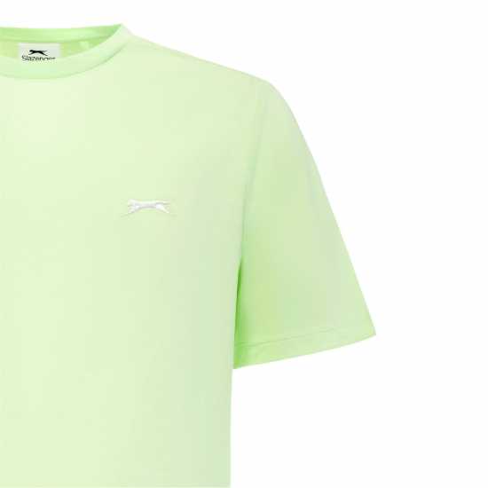 Slazenger Мъжка Риза Plain T-Shirt Mens Лайм зелено Мъжки ризи