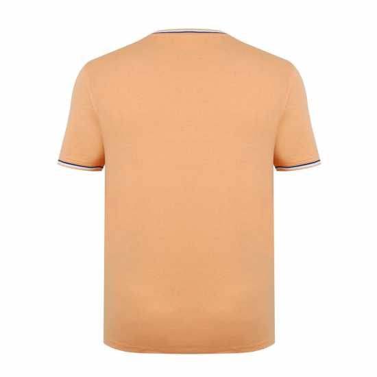 Slazenger Мъжка Тениска Tipped T Shirt Mens Sweet Mandr Мъжко облекло за едри хора