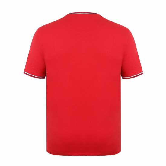 Slazenger Мъжка Тениска Tipped T Shirt Mens Череша Мъжко облекло за едри хора