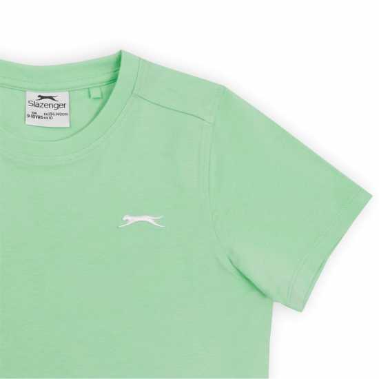 Slazenger Тениска Junior Boys Plain Tee Shirt Зелено Детски тениски и фланелки