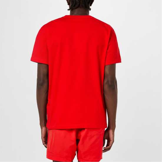 Calvin Klein Мъжка Тениска Core Logo T Shirt Mens Силно червено Мъжки ризи