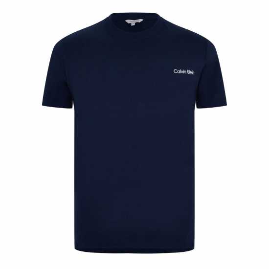 Calvin Klein Мъжка Тениска Core Logo T Shirt Mens Нави Ирис Мъжки ризи