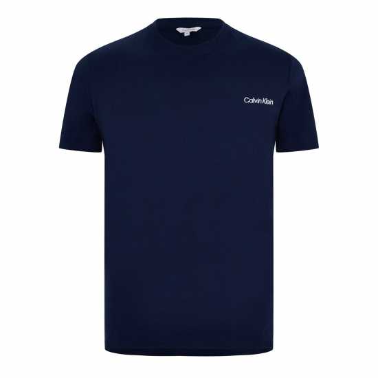 Calvin Klein Мъжка Тениска Core Logo T Shirt Mens Нави Ирис Мъжки ризи