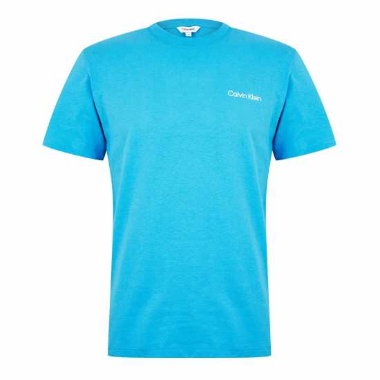 Calvin Klein Мъжка Тениска Core Logo T Shirt Mens Blue Мъжки ризи