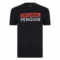 Original Penguin Chest Logo T-Shirt Истинско черно Tshirts under 20