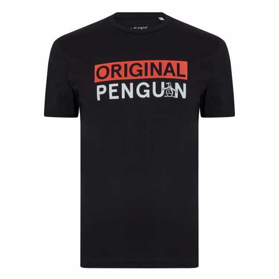 Original Penguin Chest Logo T-Shirt Истинско черно Tshirts under 20