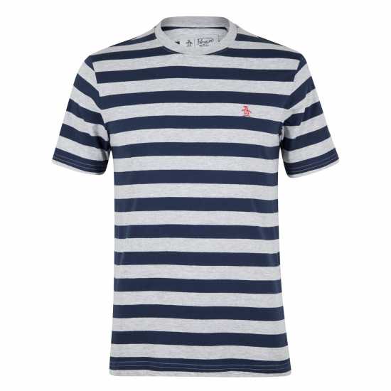 Original Penguin Stripe Tee Sn99 Дъждово сиво Tshirts under 20