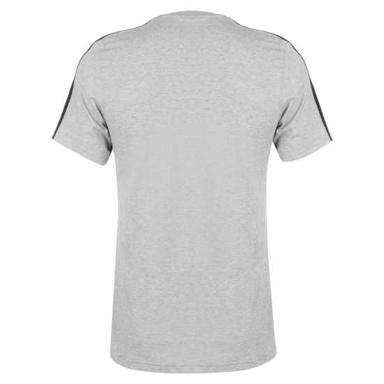 Adidas Мъжка Риза Essentials 3-Stripes T-Shirt Mens Средно сиво/бяло Мъжко облекло за едри хора