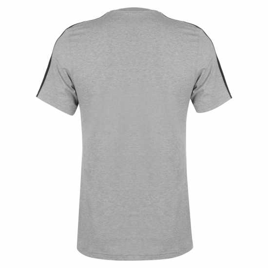 Adidas Мъжка Риза Essentials 3-Stripes T-Shirt Mens Средно сиво/бяло Мъжко облекло за едри хора