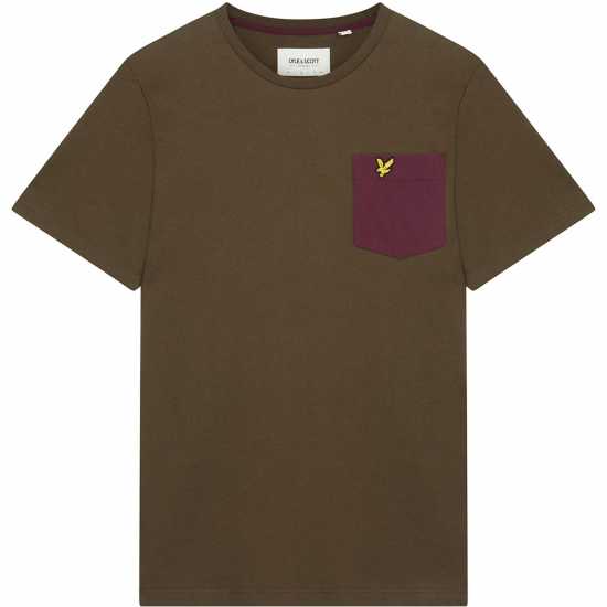 Lyle And Scott Contras Pck Tee Sn99 Олива/Бордо 