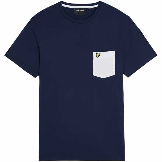 Lyle And Scott Contras Pck Tee Sn99 Тъмносин/Бял Z629 