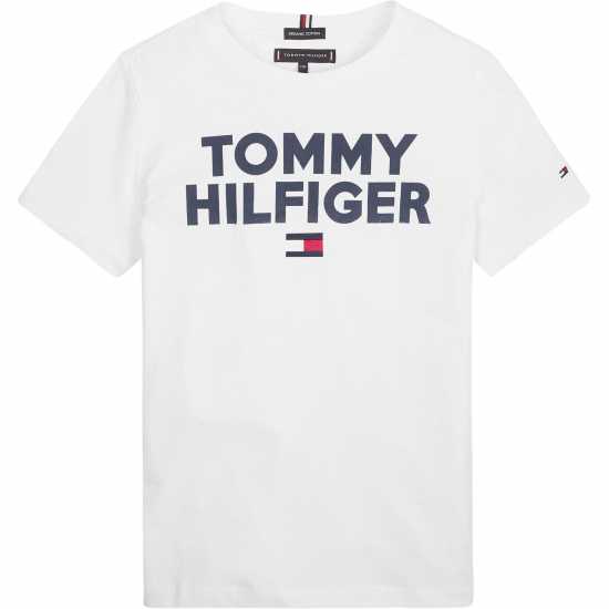 Tommy Hilfiger Тениска Junior Corp Logo T Shirt Ярко бяло Kids