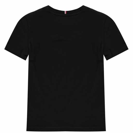 Tommy Hilfiger Тениска Junior Corp Logo T Shirt Черно Kids