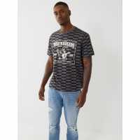 True Religion Мъжка Риза Chequered Buddha T-Shirt Mens  Tshirts under 20