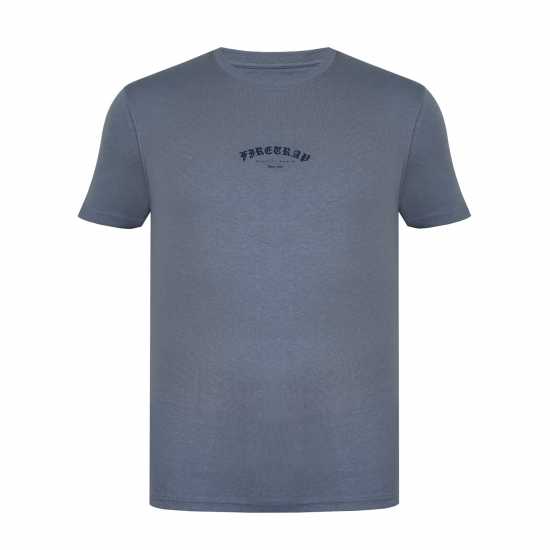 Firetrap Тениска Trek T Shirt Mens Dark Grey Мъжко облекло за едри хора