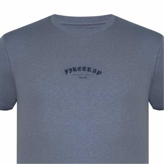 Firetrap Тениска Trek T Shirt Mens Dark Grey Мъжко облекло за едри хора