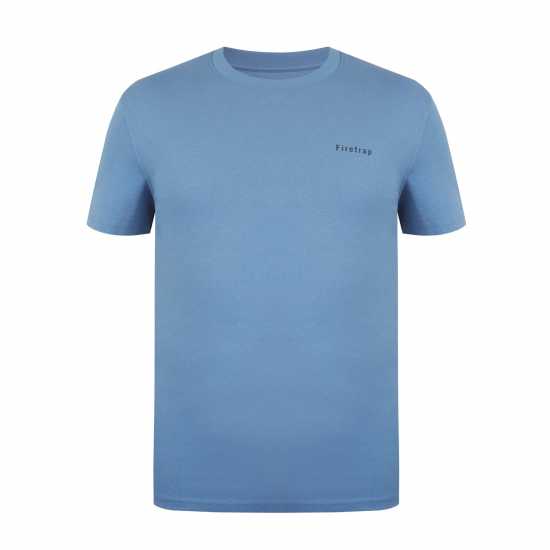 Firetrap Тениска Trek T Shirt Mens Blue Мъжко облекло за едри хора