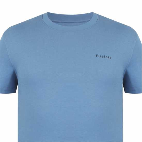 Firetrap Тениска Trek T Shirt Mens Blue Мъжко облекло за едри хора