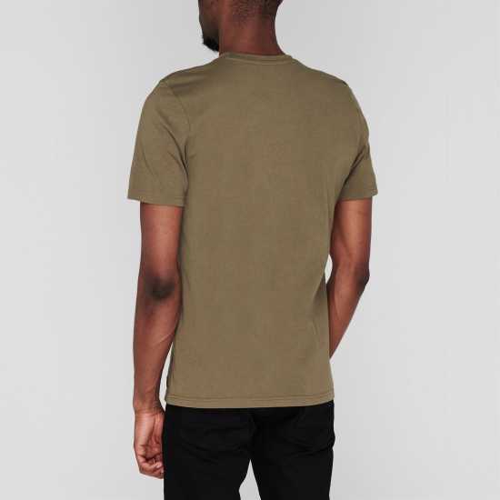 Firetrap Мъжка Тениска Large Logo T Shirt Mens Olive Night Мъжко облекло за едри хора