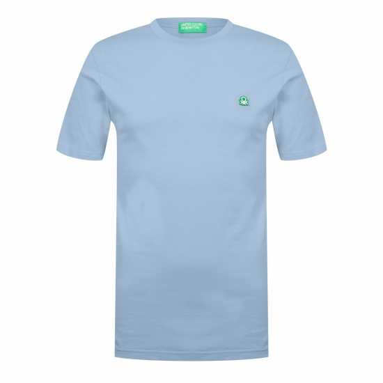 United Colors Of Benetton Colors Ss T Sn99 Бледо синьо Мъжки ризи