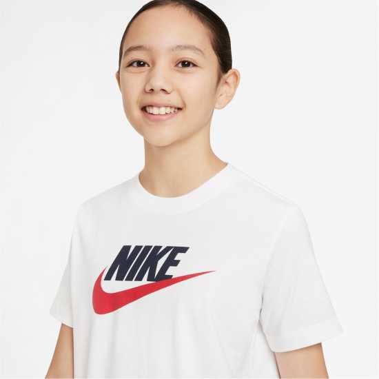 Nike Sportswear T-Shirt Junior Бяло/Черно/Червено Детски тениски и фланелки