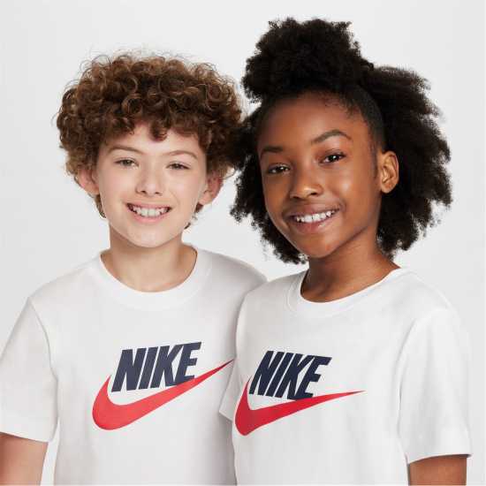 Nike Sportswear T-Shirt Junior Бяло/Черно/Червено Детски тениски и фланелки