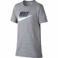 Sale Nike Sportswear T-Shirt Junior Grey/Wht/Blk Детски тениски и фланелки