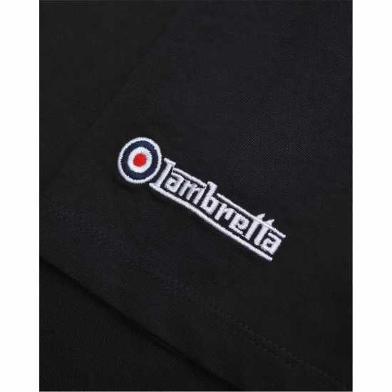 Lambretta Tee Черно/Бяло Мъжко облекло за едри хора