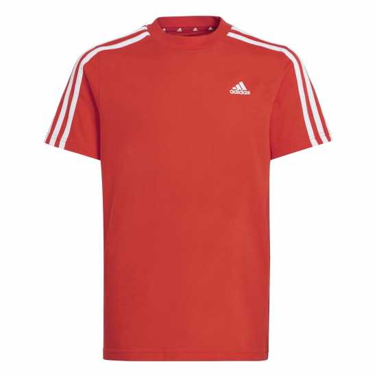 Adidas Stripe Essentials T-Shirt Junior Ярко червено 