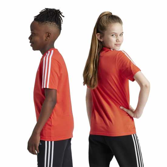 Adidas Stripe Essentials T-Shirt Junior Ярко червено 