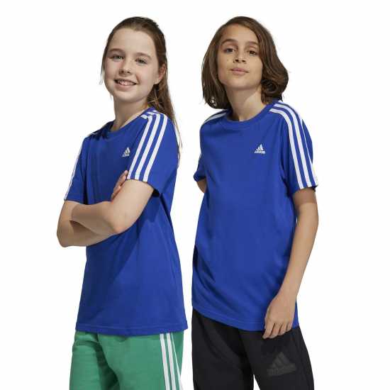 Adidas Stripe Essentials T-Shirt Junior Синьо/Бяло Детски тениски и фланелки