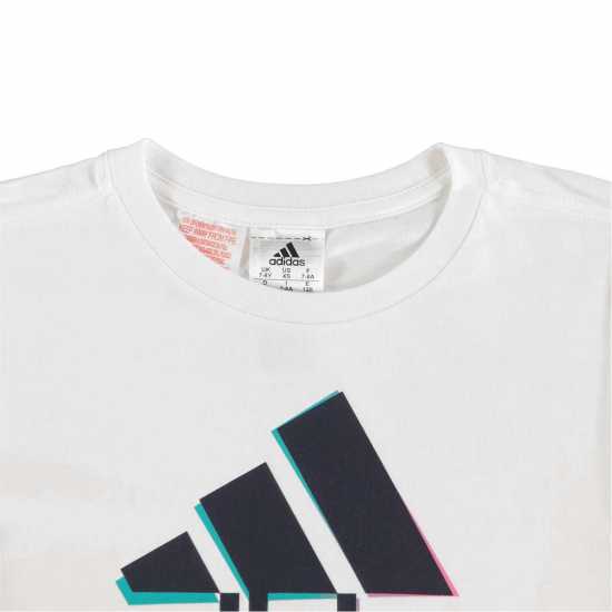 Sale Детска Тениска Adidas Logo T Shirt Junior White BOS Детски тениски и фланелки