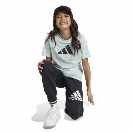 Adidas Детска Тениска Logo T Shirt Junior Хало Минт БОС 