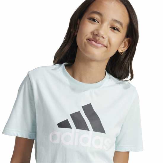 Adidas Детска Тениска Logo T Shirt Junior Хало Минт БОС 