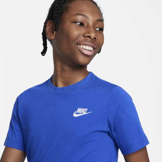 Nike Тениска Момчета Futura T Shirt Junior Boys Game Royal Детски тениски и фланелки