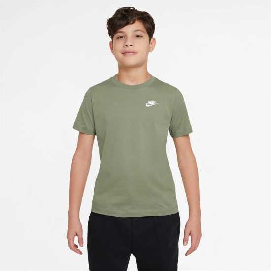 Nike Тениска Момчета Futura T Shirt Junior Boys Маслено зелено 