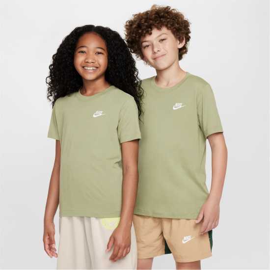 Nike Тениска Момчета Futura T Shirt Junior Boys Маслено зелено 