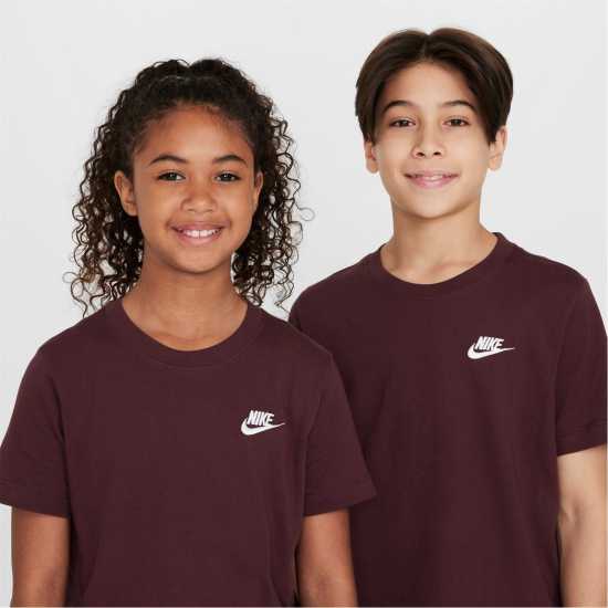 Nike Тениска Момчета Futura T Shirt Junior Boys Бордово 