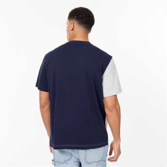 Jack Wills Wave Cut And Sew T-Shirt  Мъжко облекло за едри хора