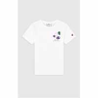 Champion Graphic Print Crew Tee Juniors Бяло Детски тениски и фланелки