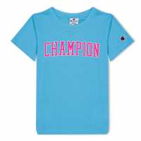 Champion Roc Pus Ts Jn99 Синьо Детски тениски и фланелки