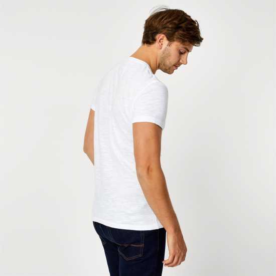 Jack Wills Ayleford Logo T-Shirt Бяло Мъжко облекло за едри хора