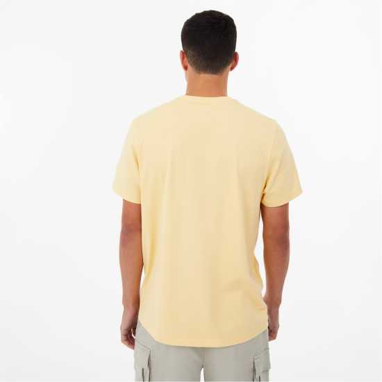 Jack Wills Sandleford T-Shirt Жълто Мъжко облекло за едри хора