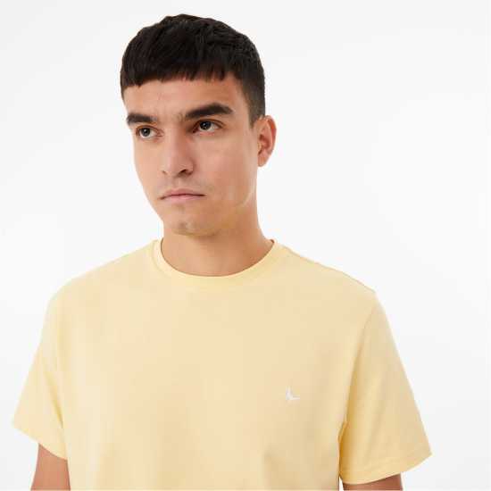 Jack Wills Sandleford T-Shirt Жълто Мъжко облекло за едри хора