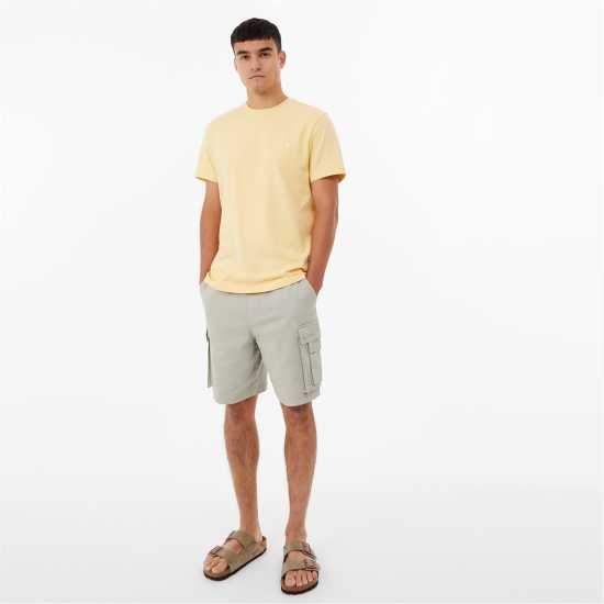 Jack Wills Sandleford T-Shirt Жълто Мъжко облекло за едри хора