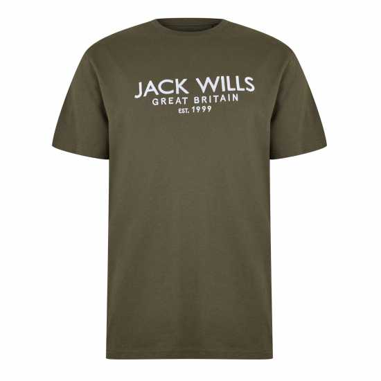 Jack Wills Carnaby Logo T-Shirt Лист 