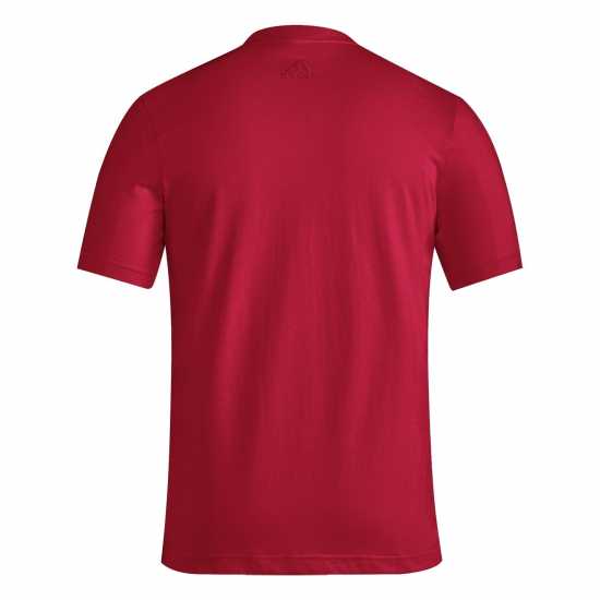 Adidas Мъжка Риза Essentials Single Jersey Linear Embroidered Logo T-Shirt Mens Червена линейна Мъжко облекло за едри хора