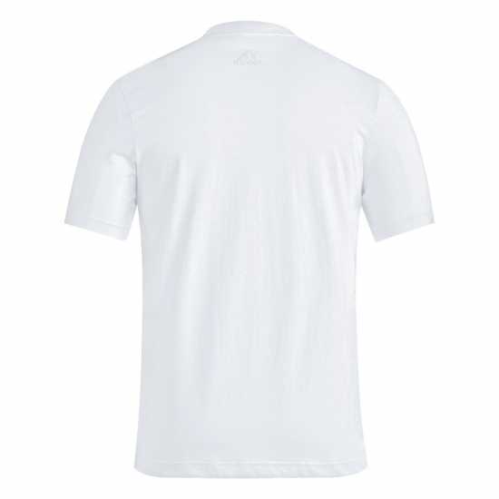 Adidas Мъжка Риза Essentials Single Jersey Linear Embroidered Logo T-Shirt Mens Бяло / Черно Мъжко облекло за едри хора