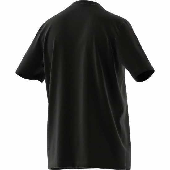 Adidas Мъжка Риза Essentials Single Jersey Linear Embroidered Logo T-Shirt Mens Черен линеен Мъжко облекло за едри хора